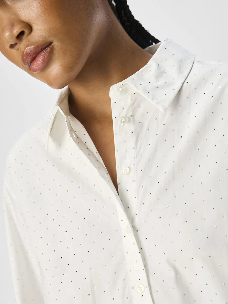 OBJRosa Glitter Shirt - White