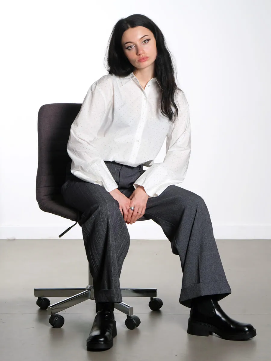 OBJRosa Glitter Shirt - White