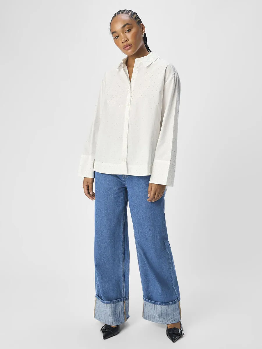 OBJRosa Glitter Shirt - White