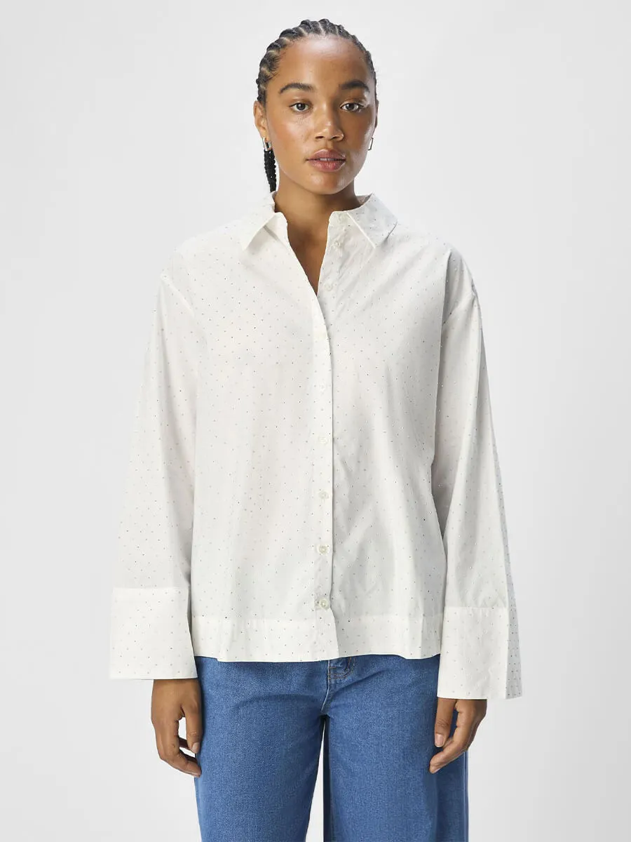 OBJRosa Glitter Shirt - White