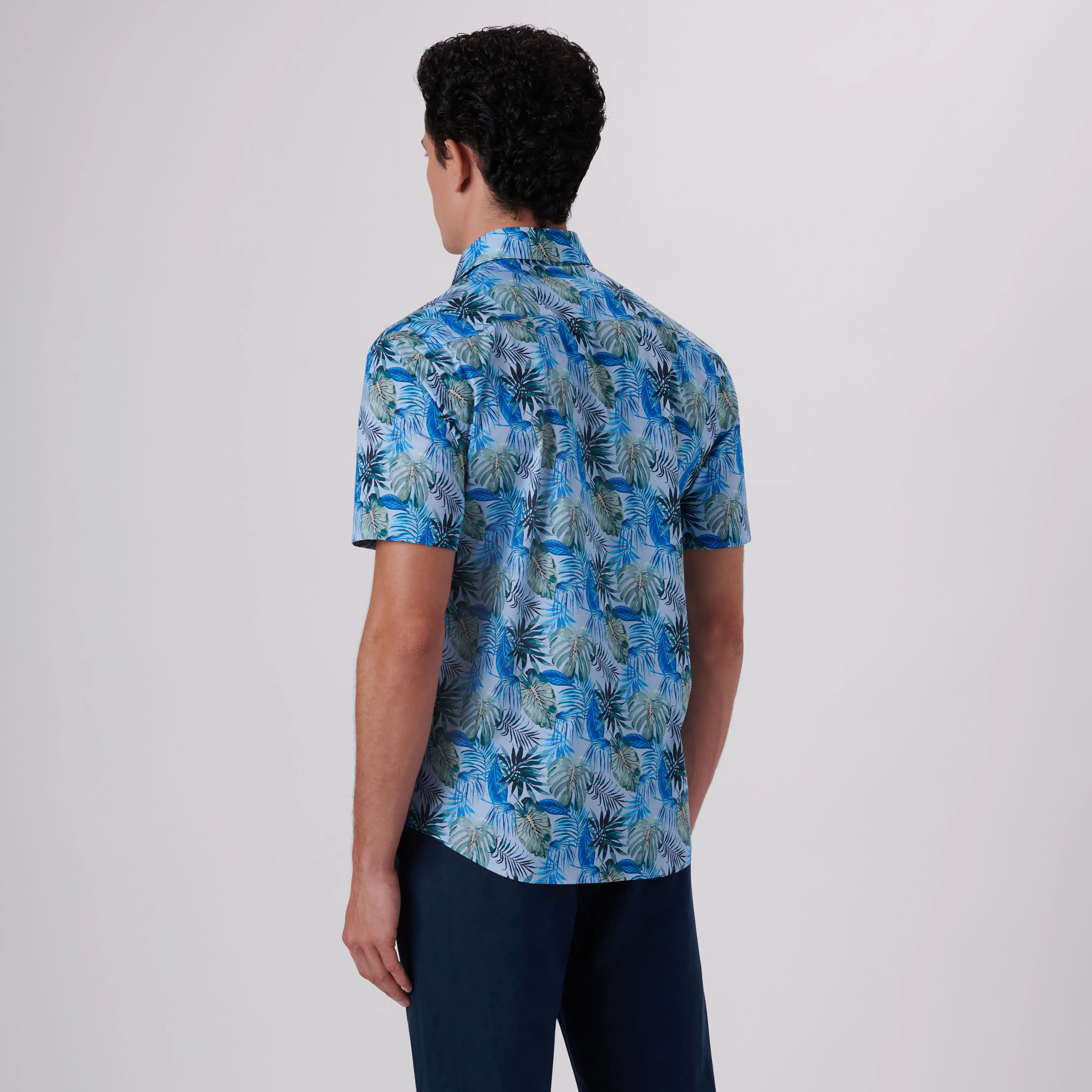 Orson Leaf Print Short Sleeve Shirt