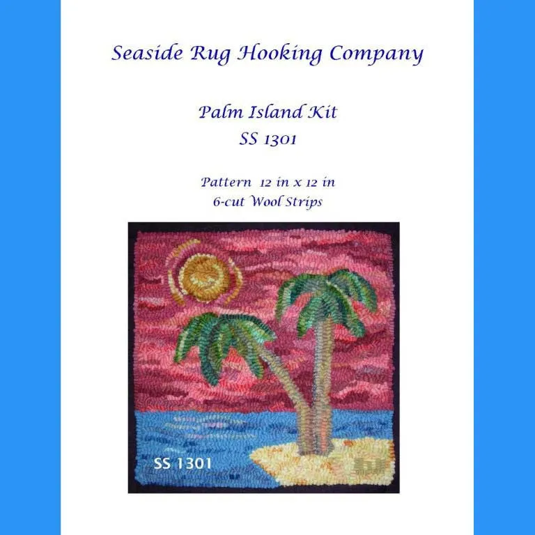 Palm Island Kit with Pattern and Wool Strips
