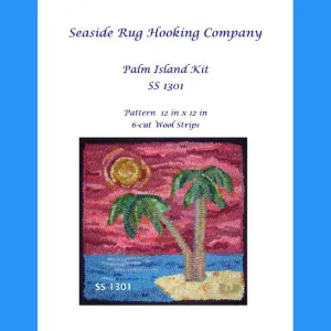 Palm Island Kit with Pattern and Wool Strips