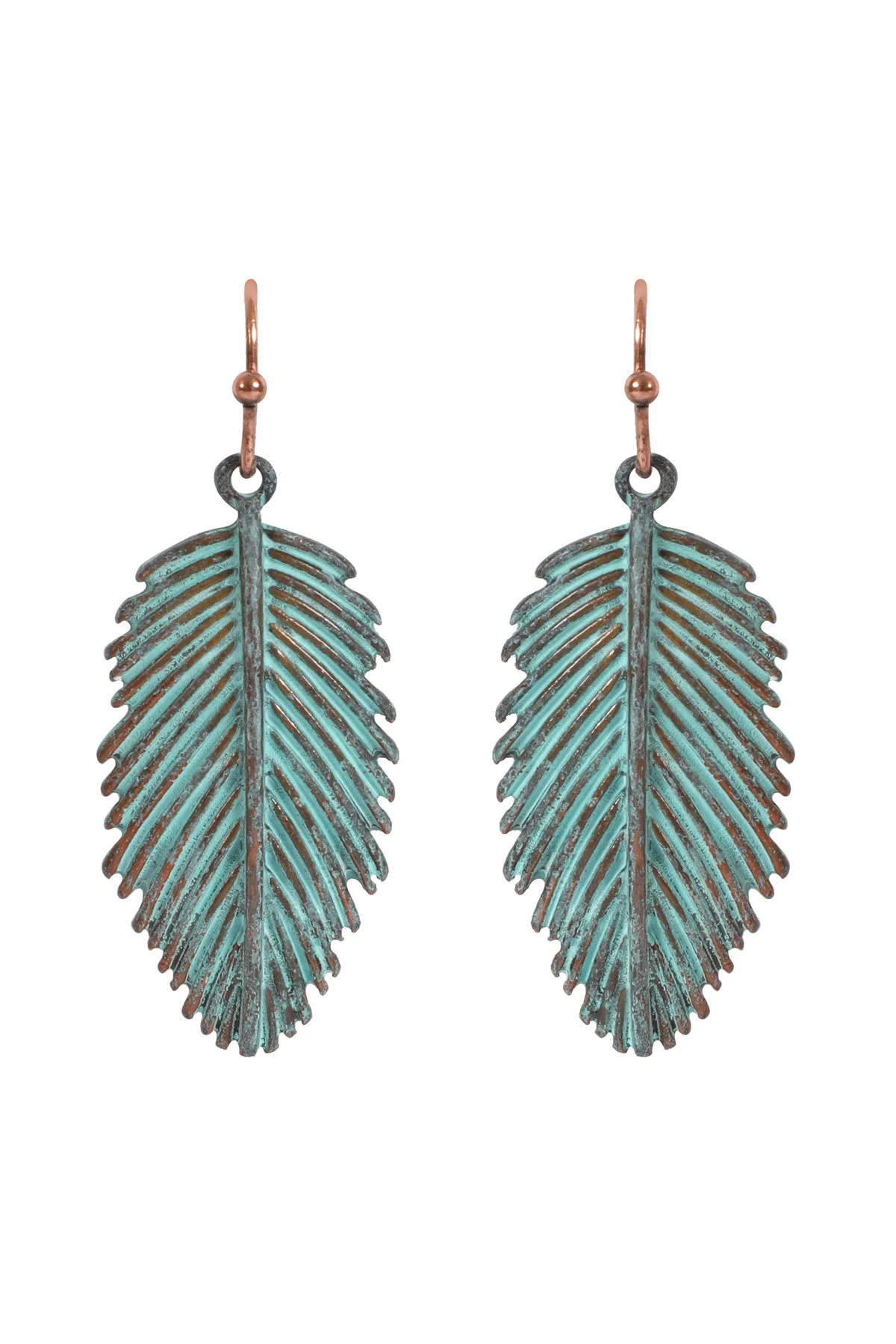 PALM LEAF HOOK EARRINGS