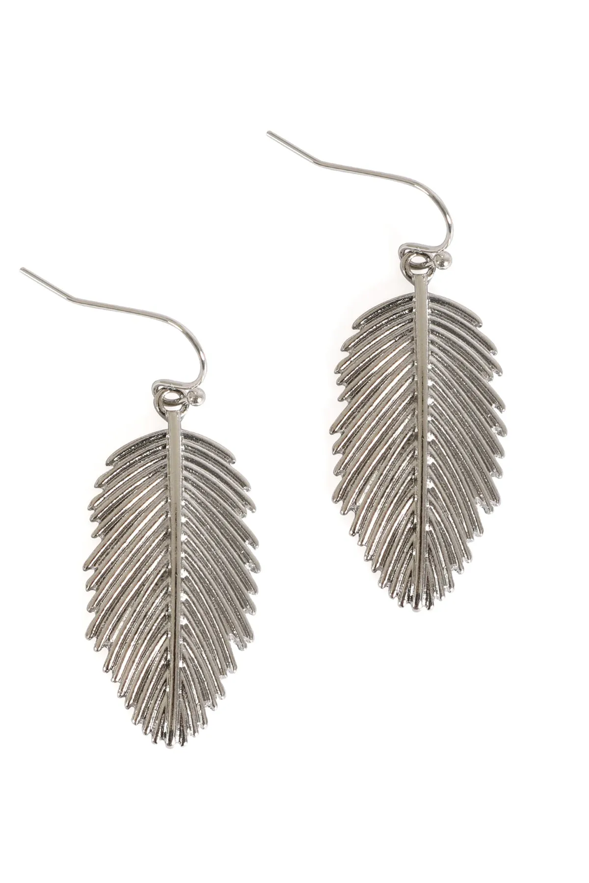PALM LEAF HOOK EARRINGS