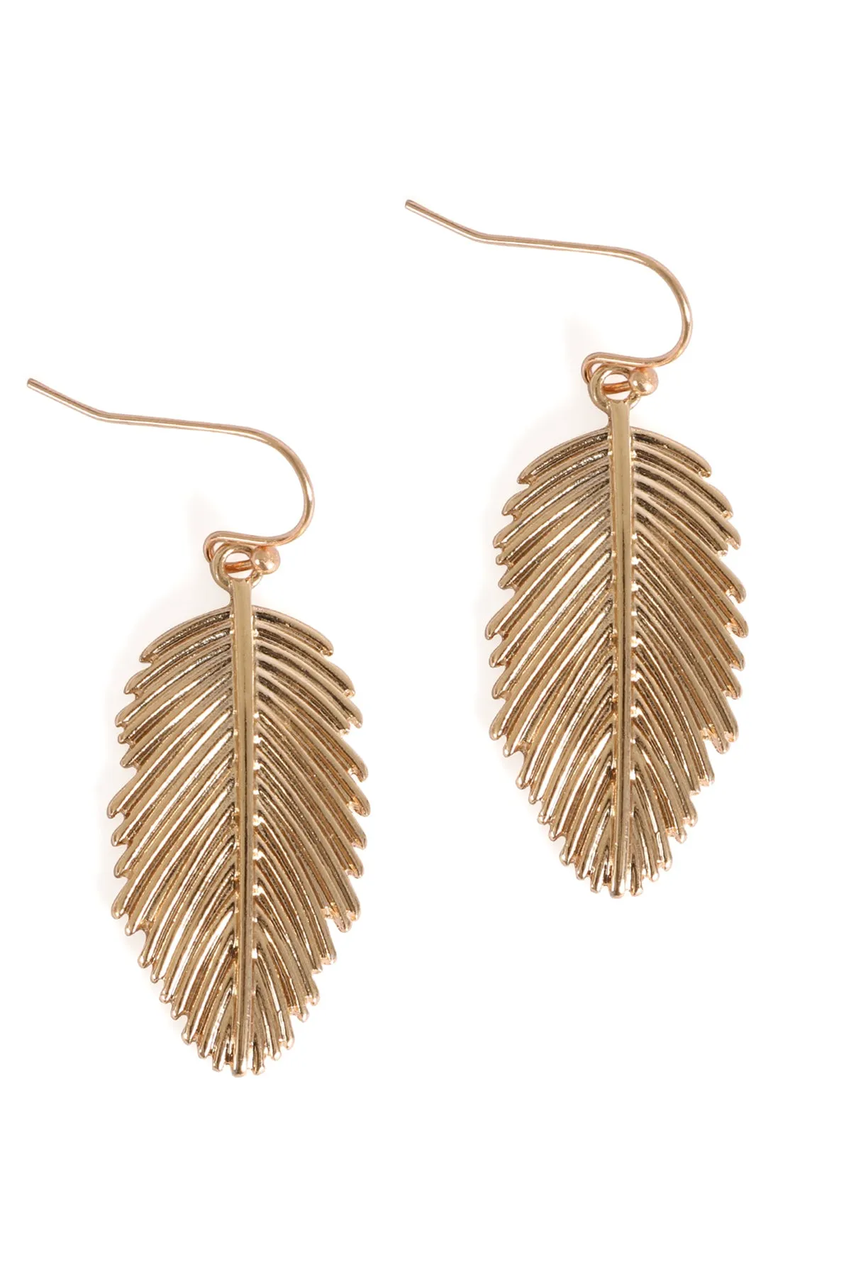 PALM LEAF HOOK EARRINGS
