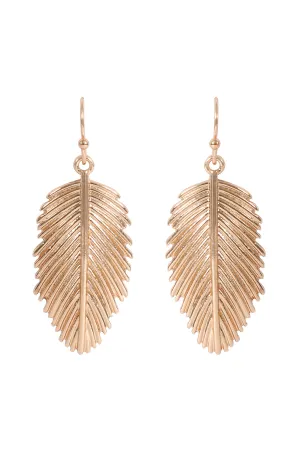 PALM LEAF HOOK EARRINGS
