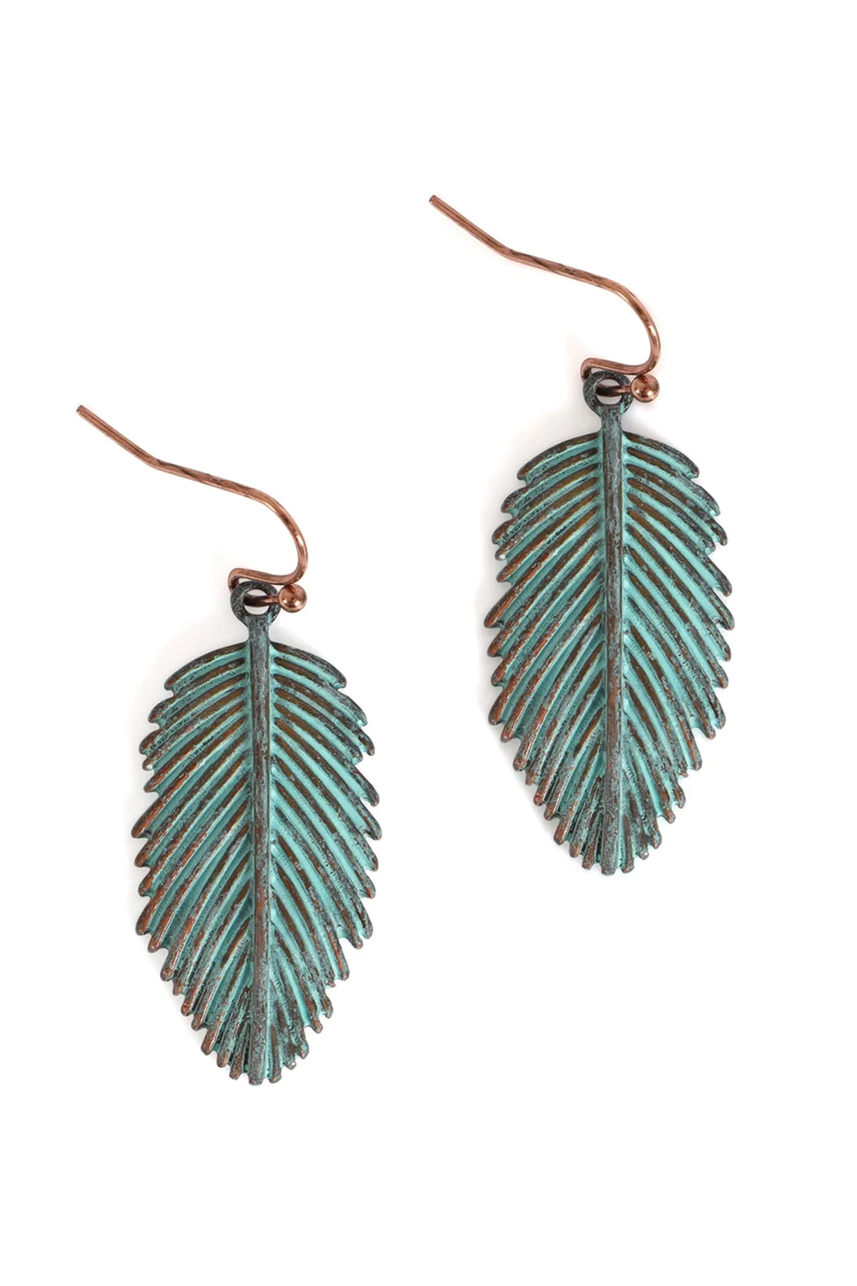 PALM LEAF HOOK EARRINGS