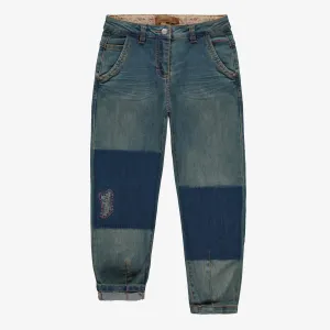 Pantalon coupe décontractée et large en denim léger, enfant || Pants in relaxed and wide fit in light denim, child