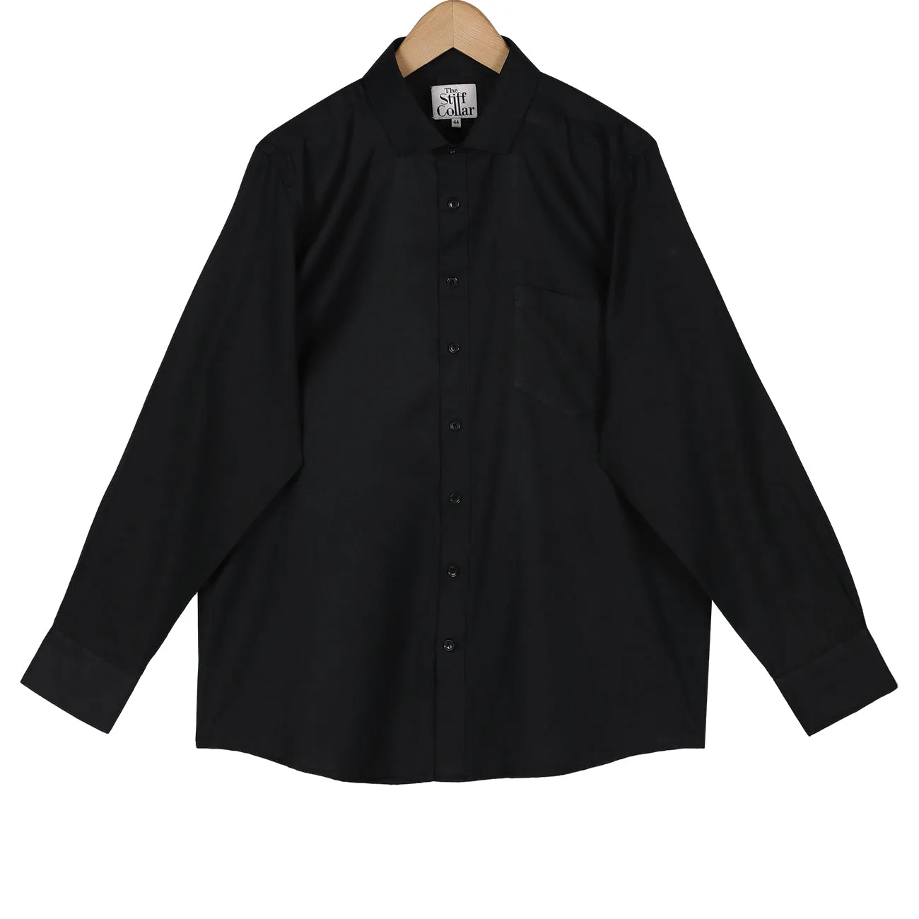 Party Black Dobby Regular Fit Cotton Shirt