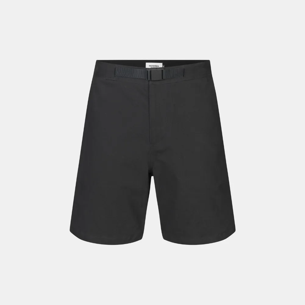 Pas Normal Studios Men's Off-Race Cotton Twill Shorts - Black