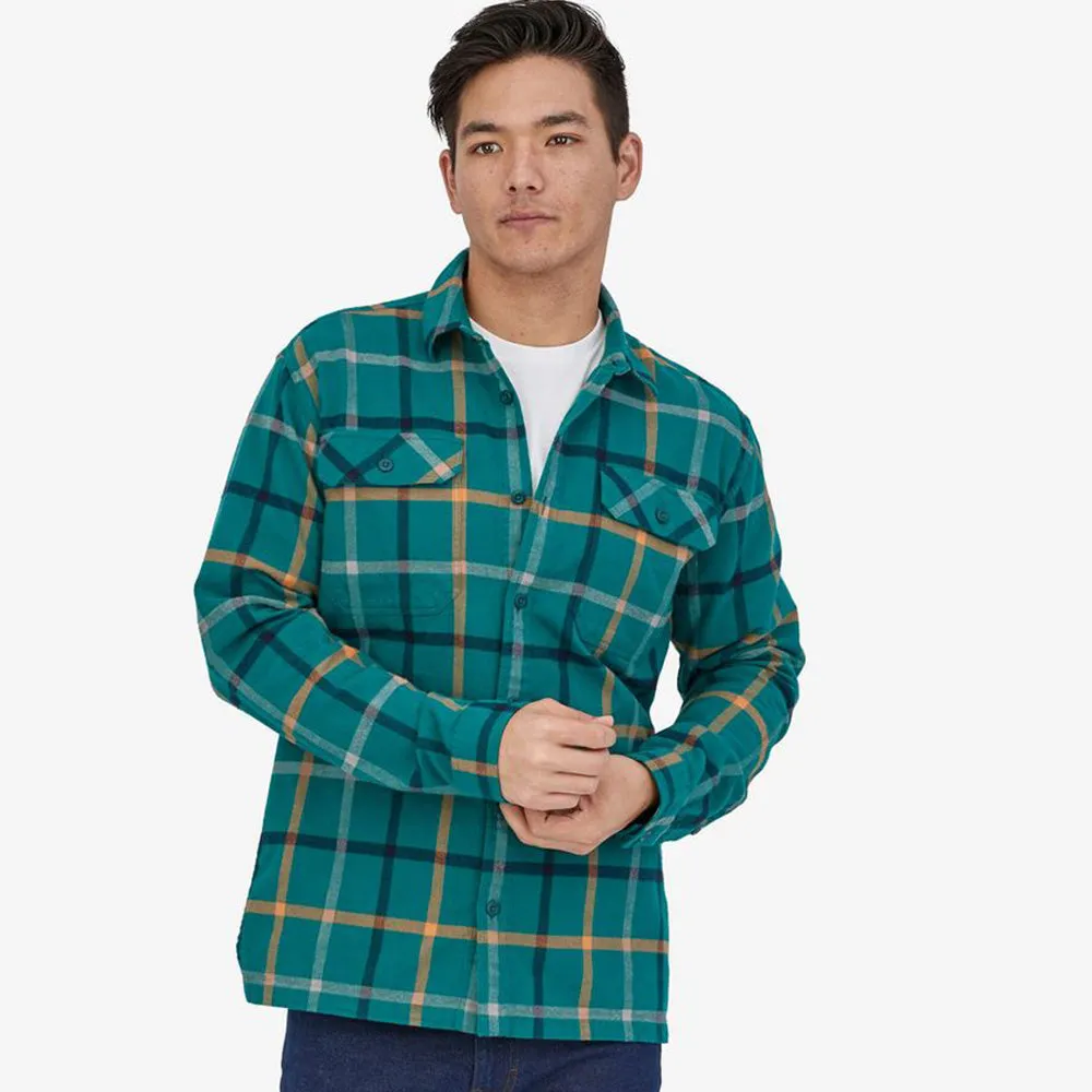 Patagonia Long Sleeved Organic Cotton Fjord Flannel Shirt