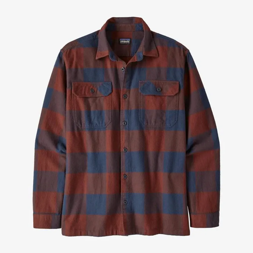 Patagonia Long Sleeved Organic Cotton Fjord Flannel Shirt