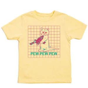 Pew Pew Pew Vaporwave Yellow Kids