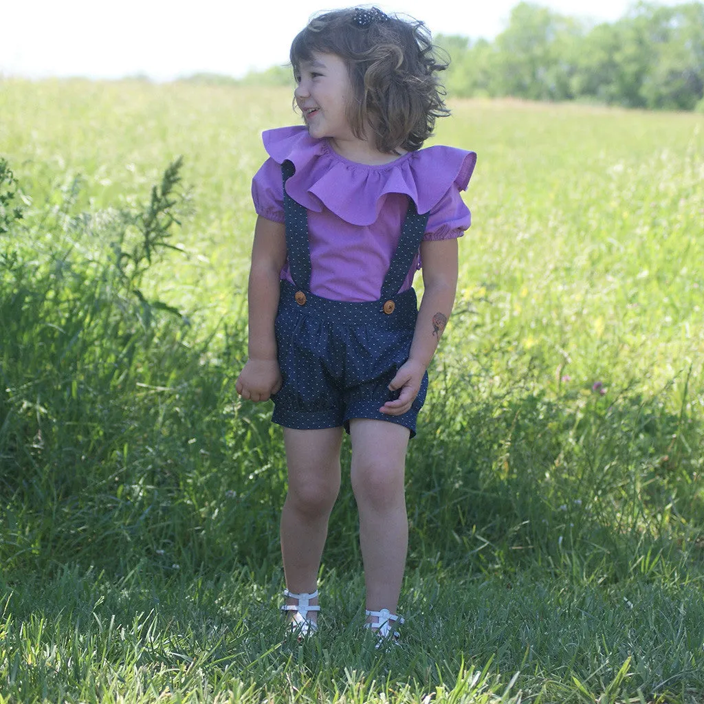 Pixie Expansion Pack Sewing Patterns - Child ~ Romper, Suspenders   Bow for Pixie Essentials