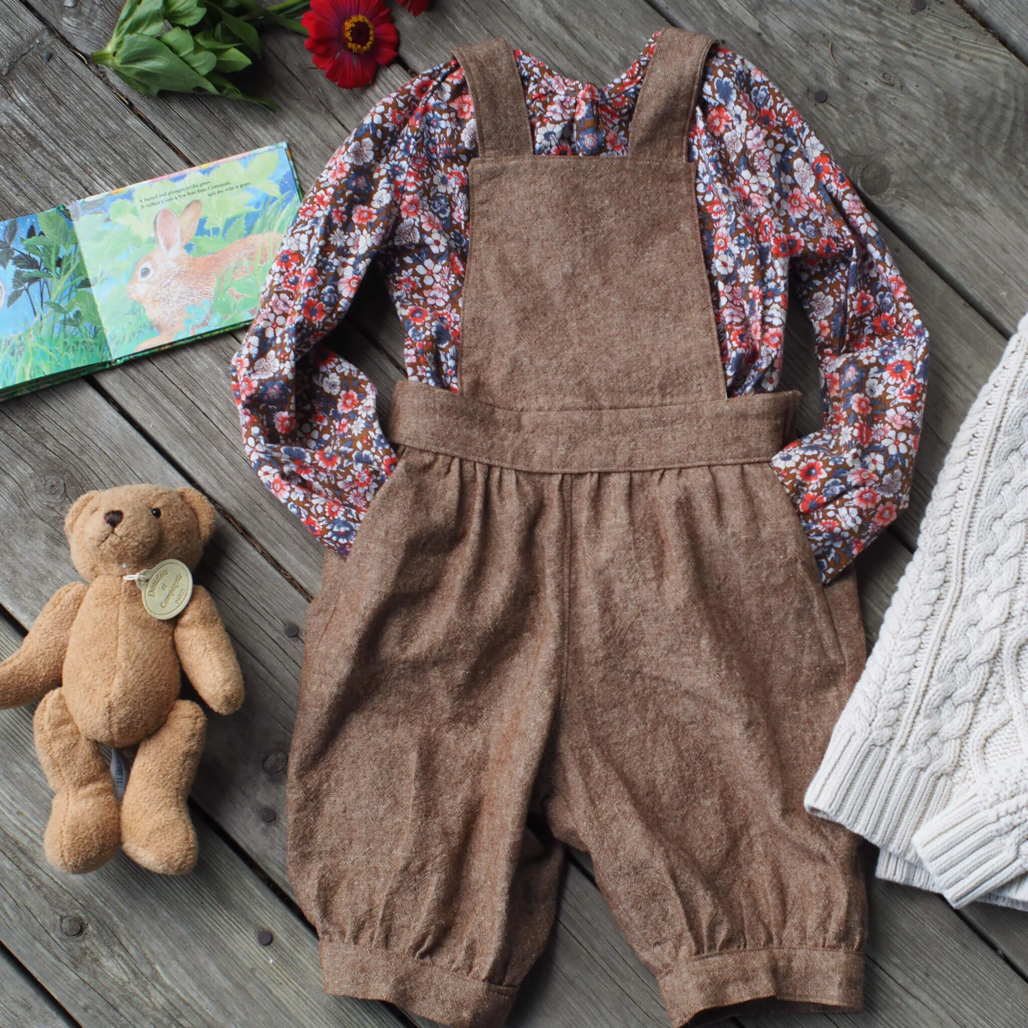 Pixie Expansion Pack Sewing Patterns - Child ~ Romper, Suspenders   Bow for Pixie Essentials