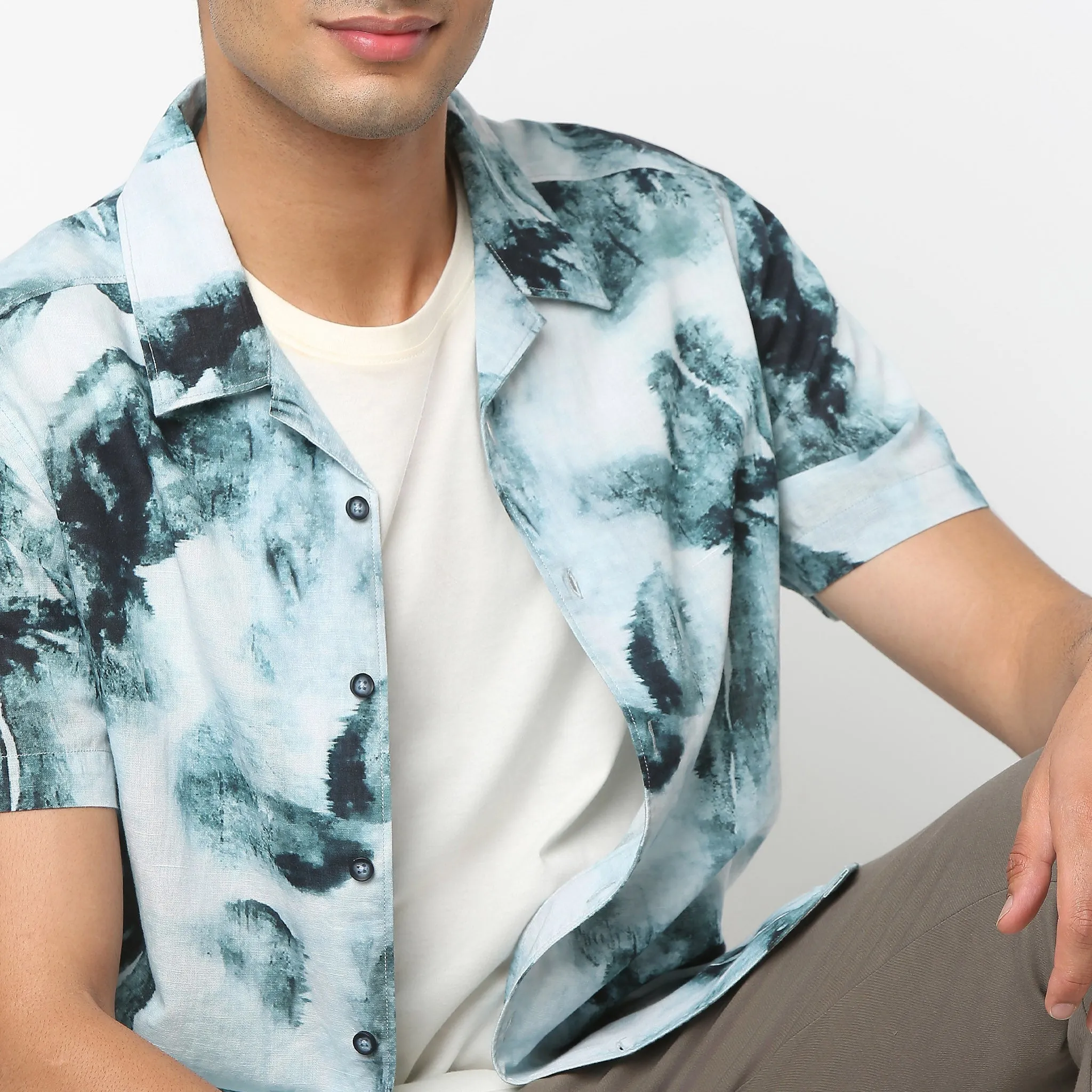 Printed Half Sleeve Casual Shirt
