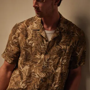 Printed Linen Short Sleeve - Sand Dune Print