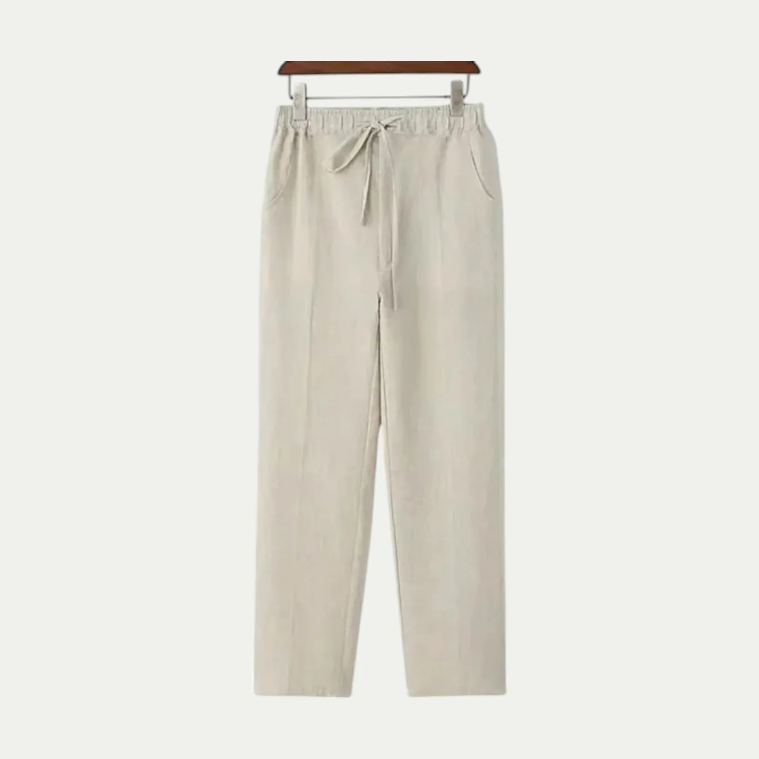 Randimo | Mens Old Money Cotton Linen Blend Trousers