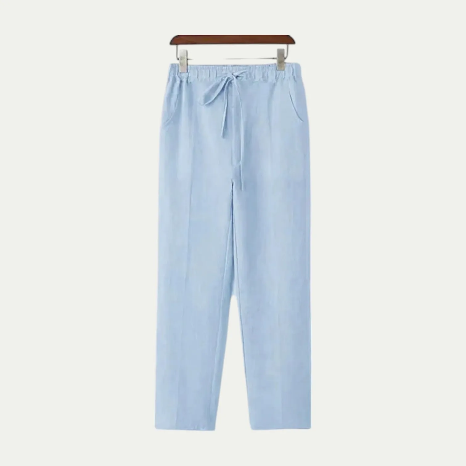 Randimo | Mens Old Money Cotton Linen Blend Trousers