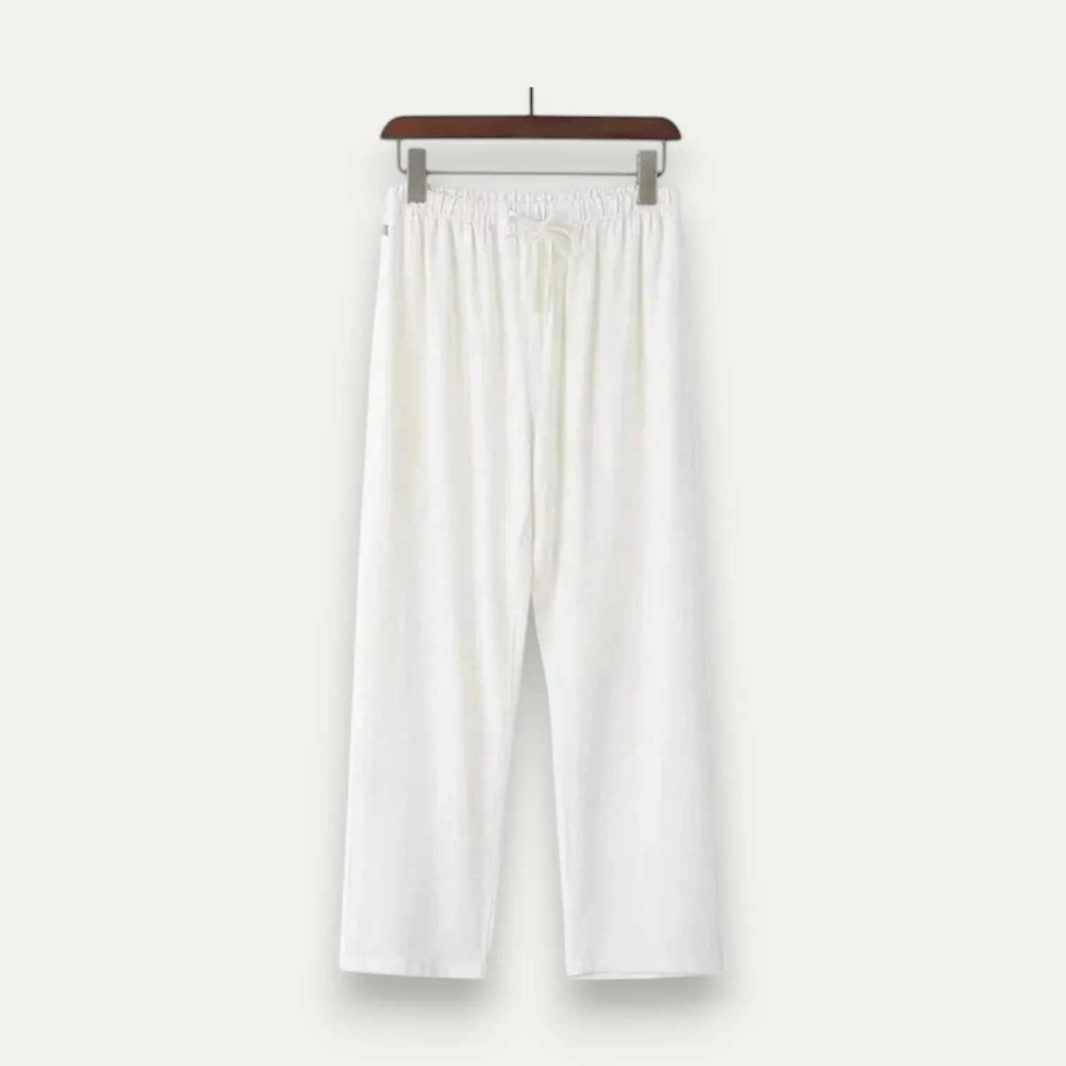 Randimo | Mens Old Money Cotton Linen Blend Trousers