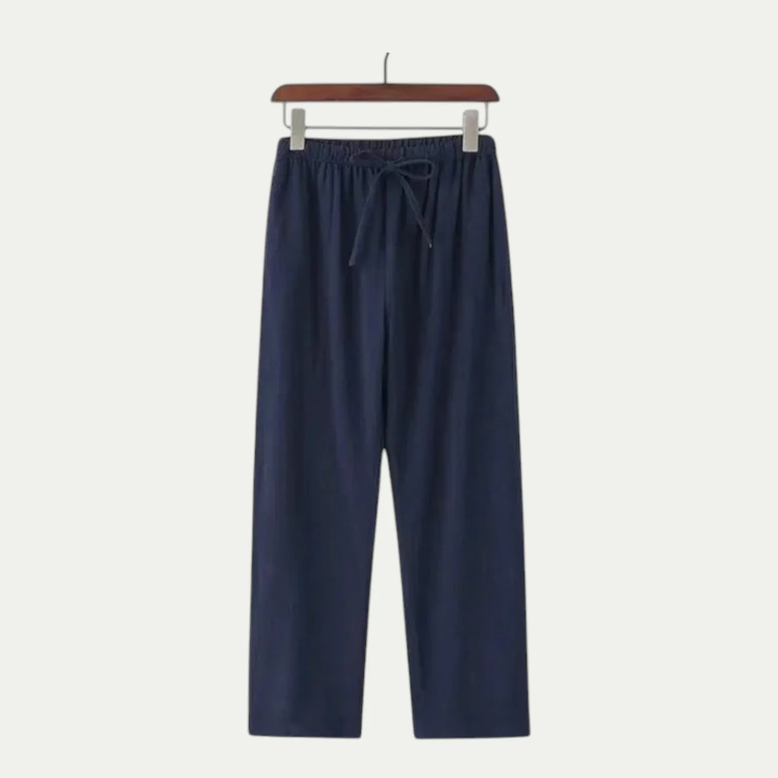 Randimo | Mens Old Money Cotton Linen Blend Trousers