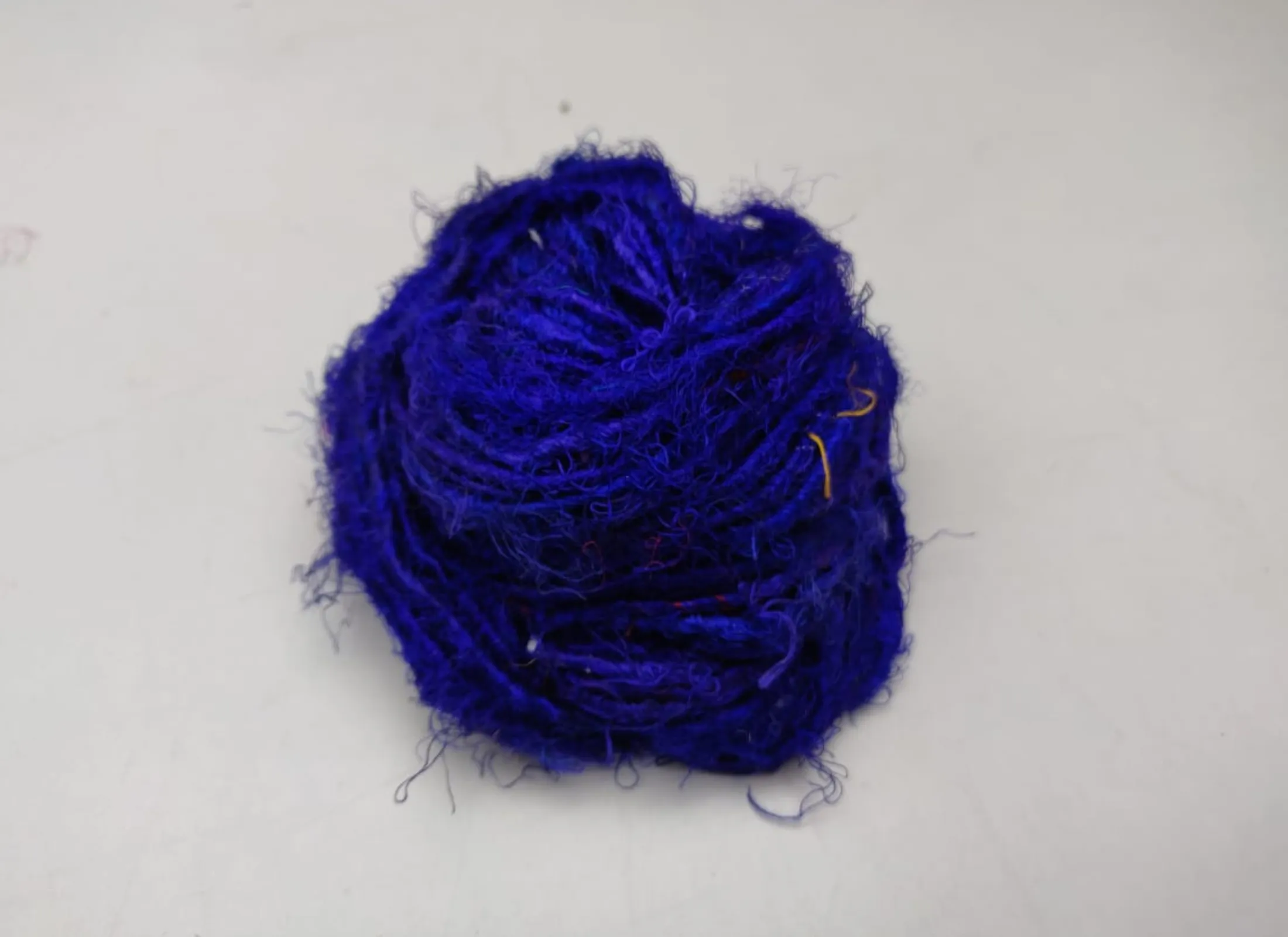 Recycled Sari Silk Yarn Navy Blue
