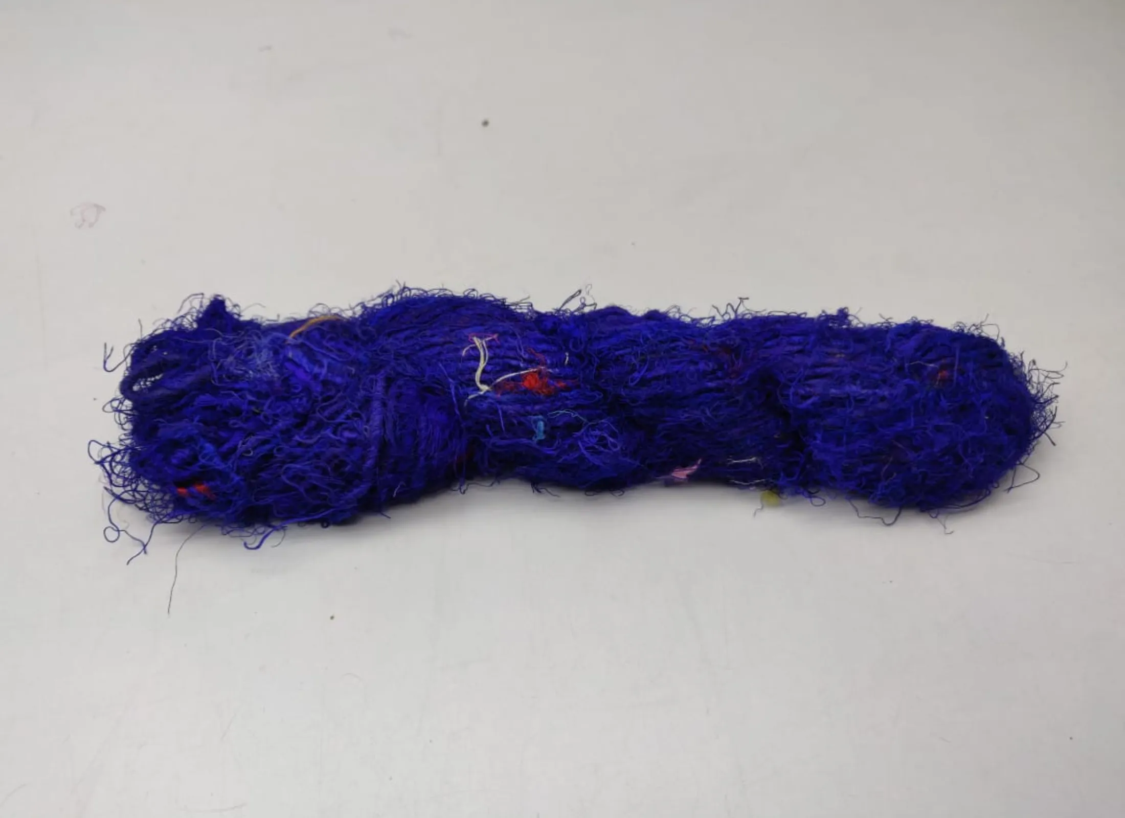 Recycled Sari Silk Yarn Navy Blue