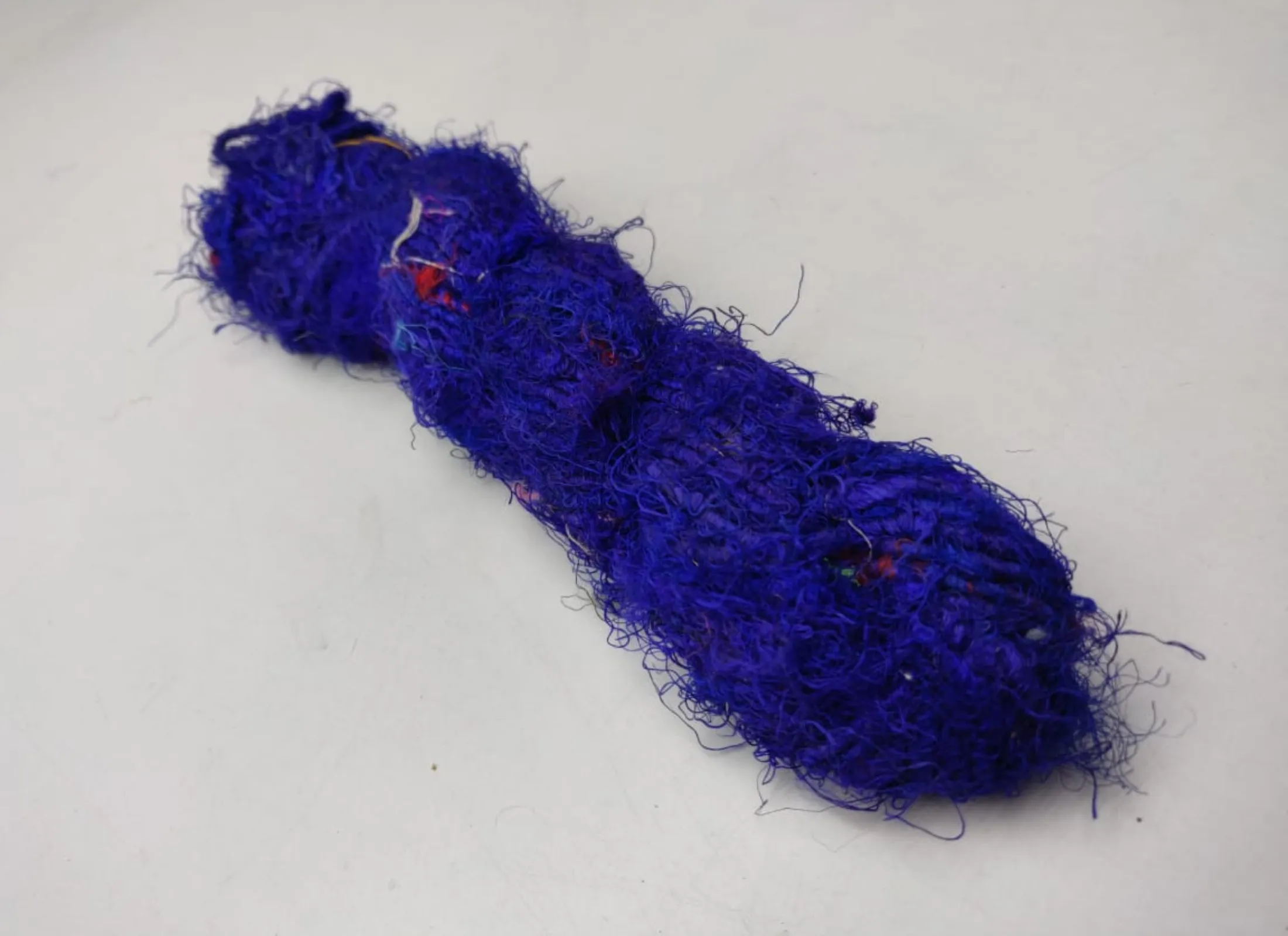 Recycled Sari Silk Yarn Navy Blue