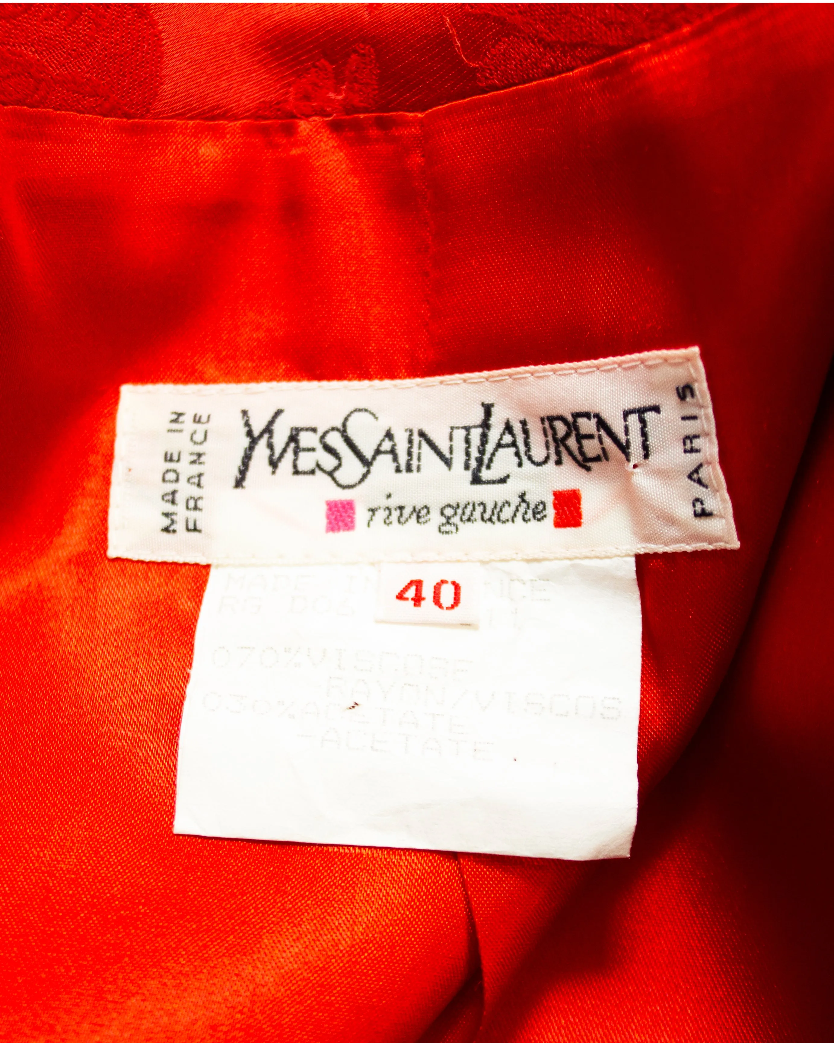 Red Silk Damask Blazer
