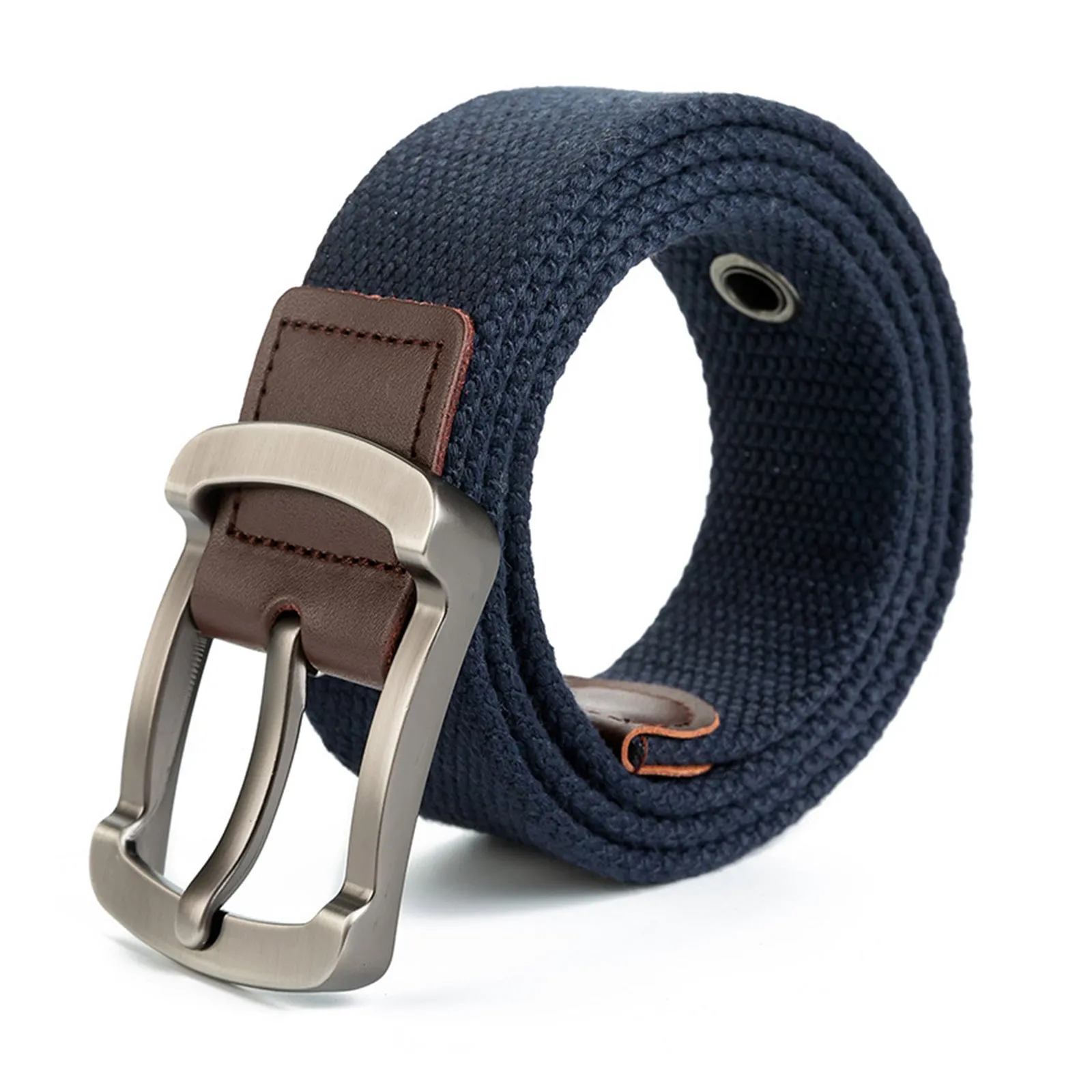 RETRO LEATHER -TRIMMED BELT