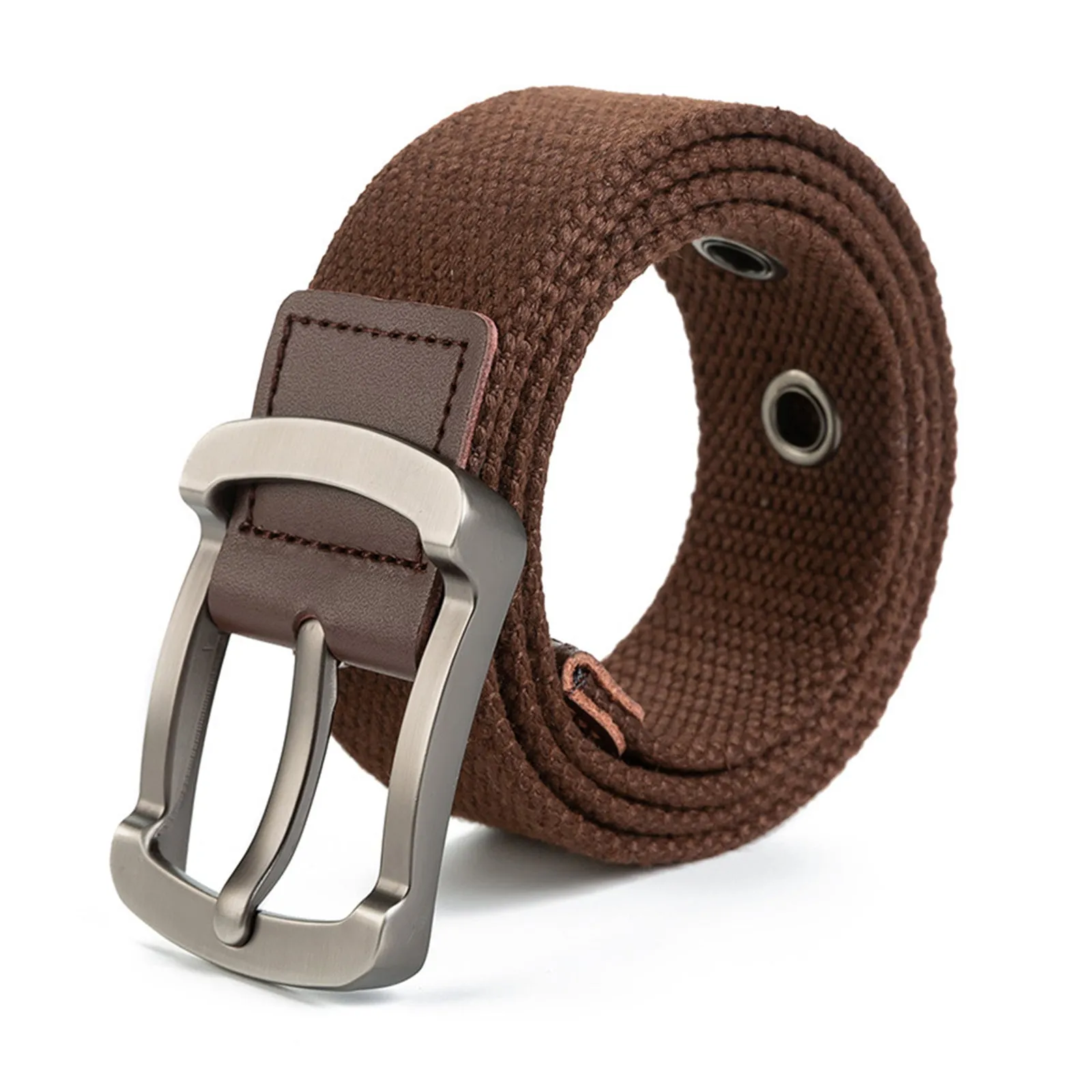 RETRO LEATHER -TRIMMED BELT