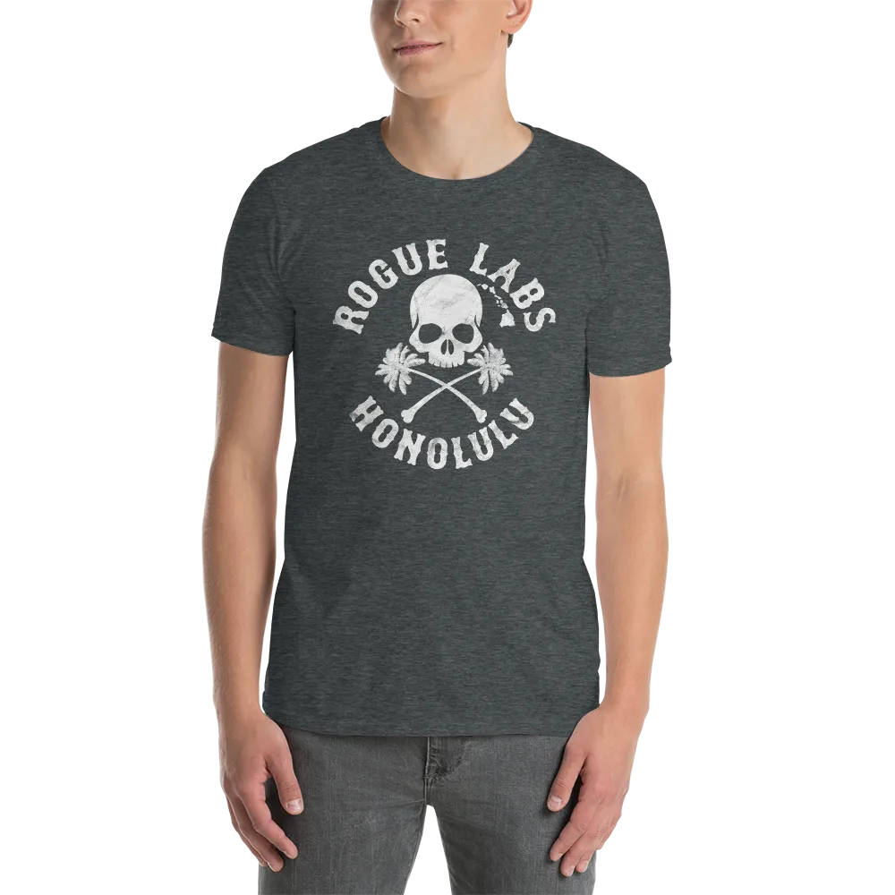 Rogue Labs Skull Palm Logo Mens T-Shirt