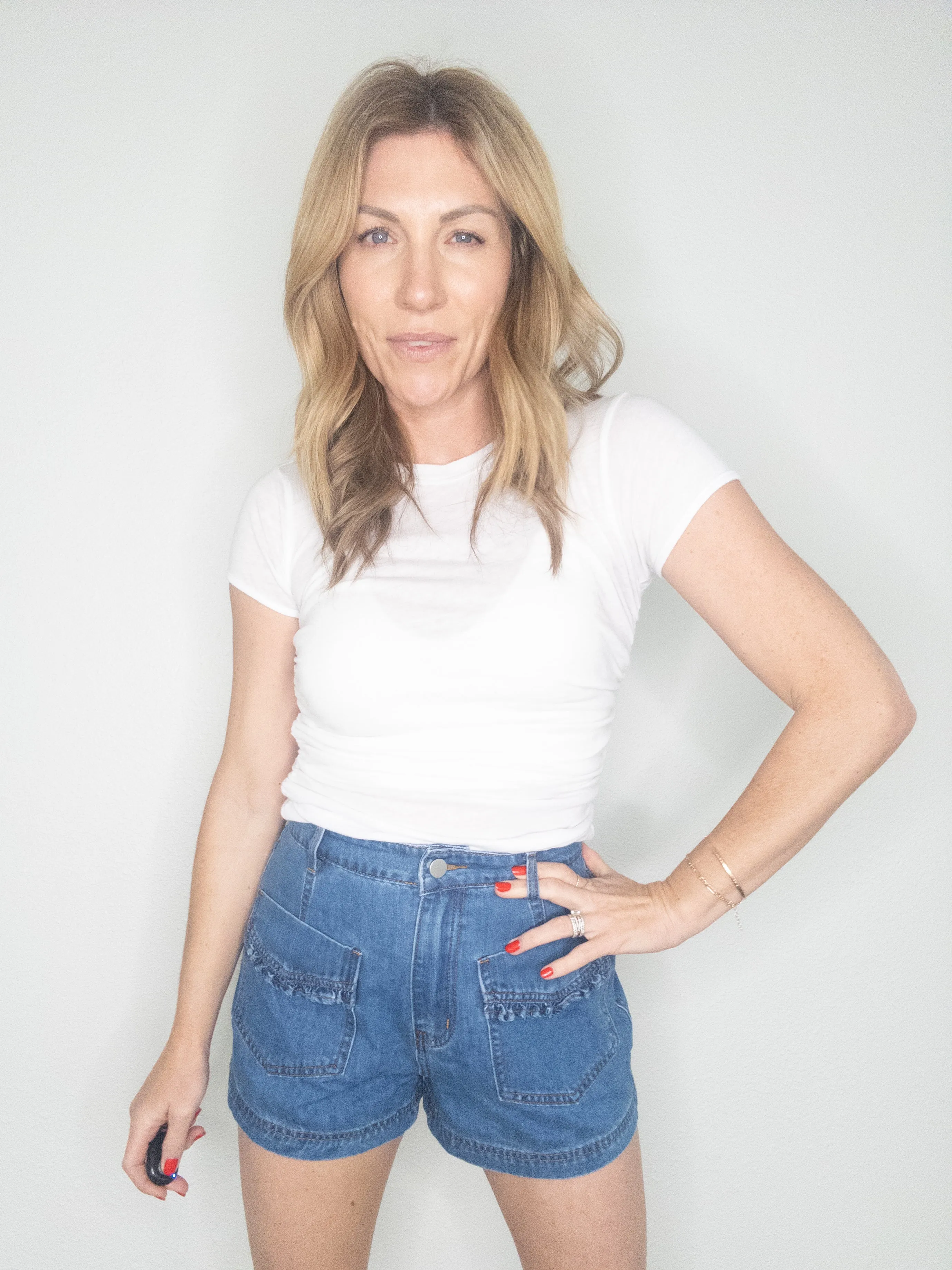 Ruffled Up Patch Pocket Short