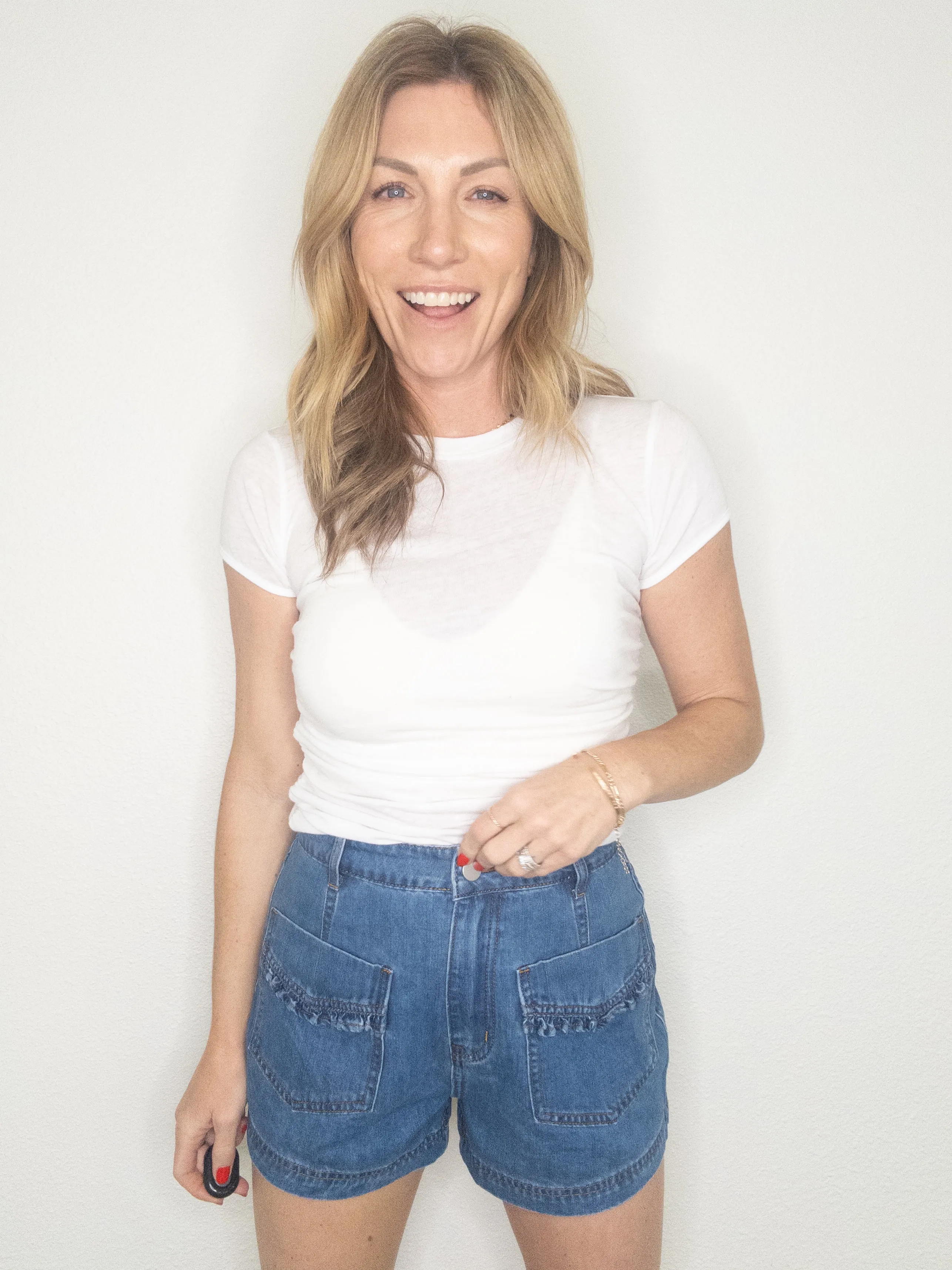 Ruffled Up Patch Pocket Short
