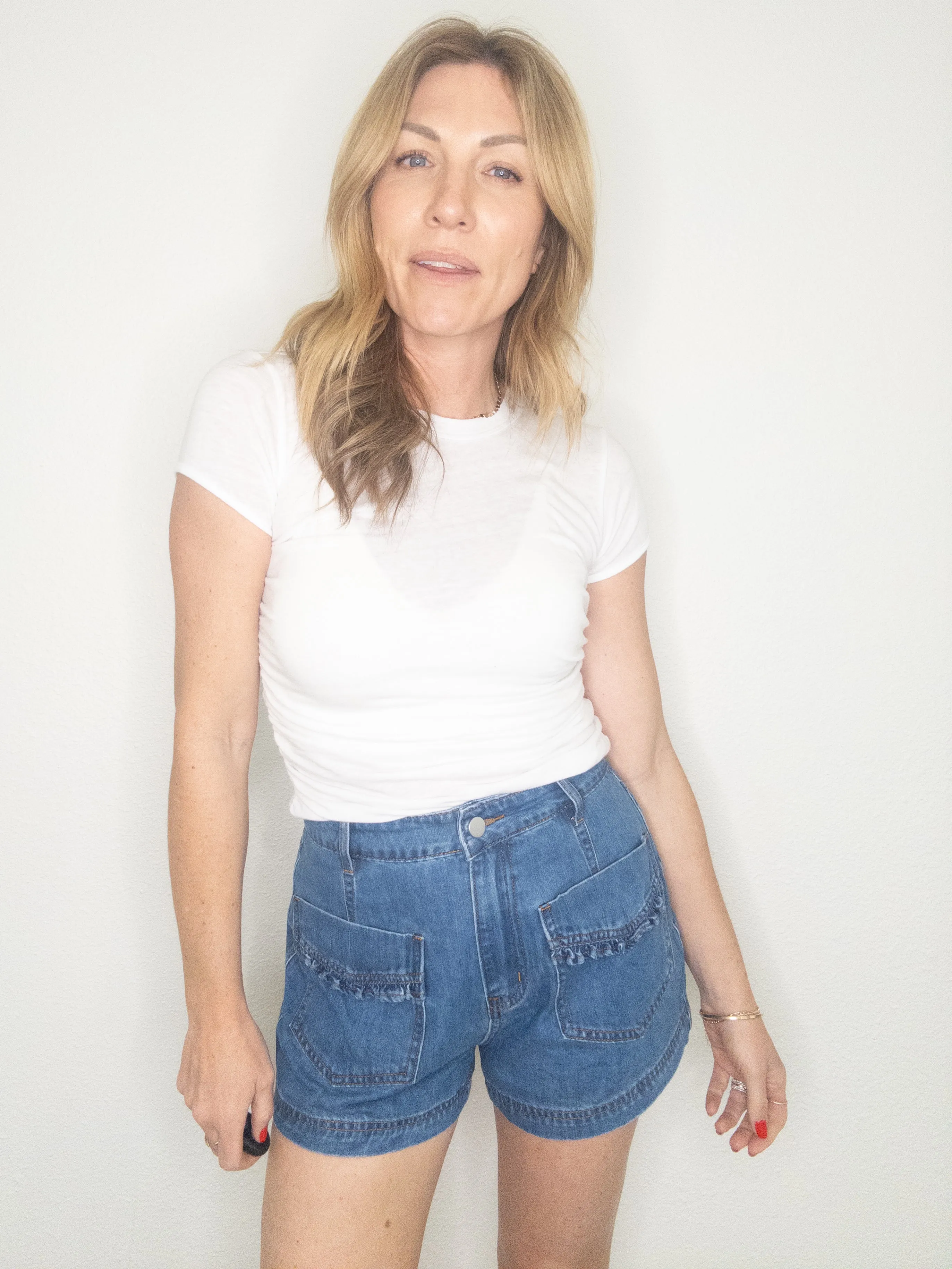 Ruffled Up Patch Pocket Short