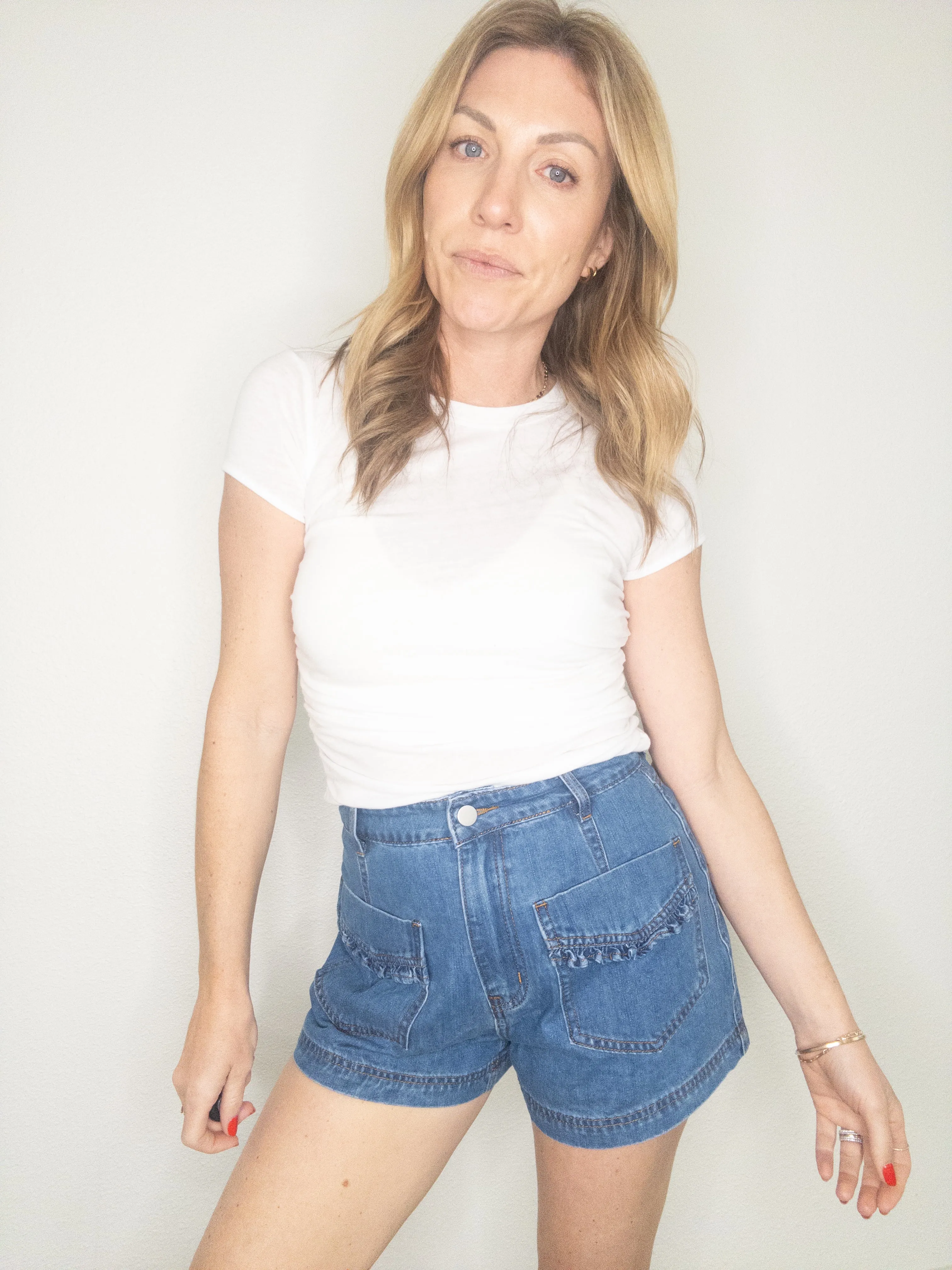 Ruffled Up Patch Pocket Short