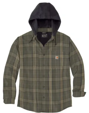 Rugged Flex Relaxed Fit Flannel Fleece-Lined Hooded Shirt Jac