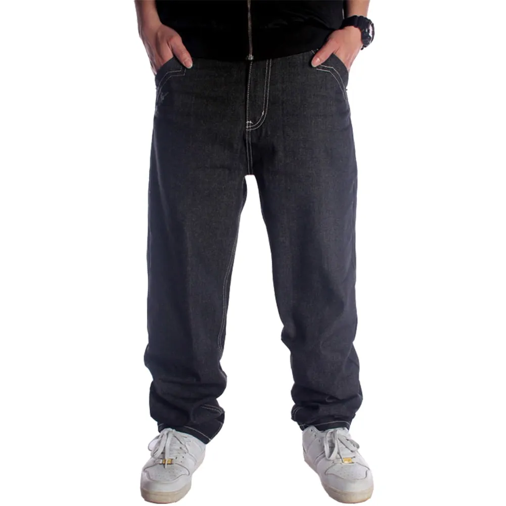 Ruiatoo Men's Baggy Denim Jeans Loose Fit Ripped Distressed Jean Hip Hop Vintage Skater Dance Pants Streetwear Yellow Brown 36