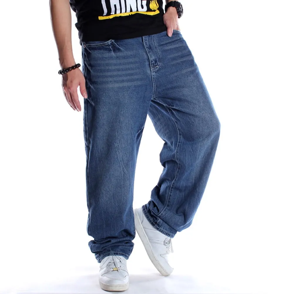 Ruiatoo Men's Baggy Denim Jeans Loose Fit Ripped Distressed Jean Hip Hop Vintage Skater Dance Pants Streetwear Yellow Brown 36