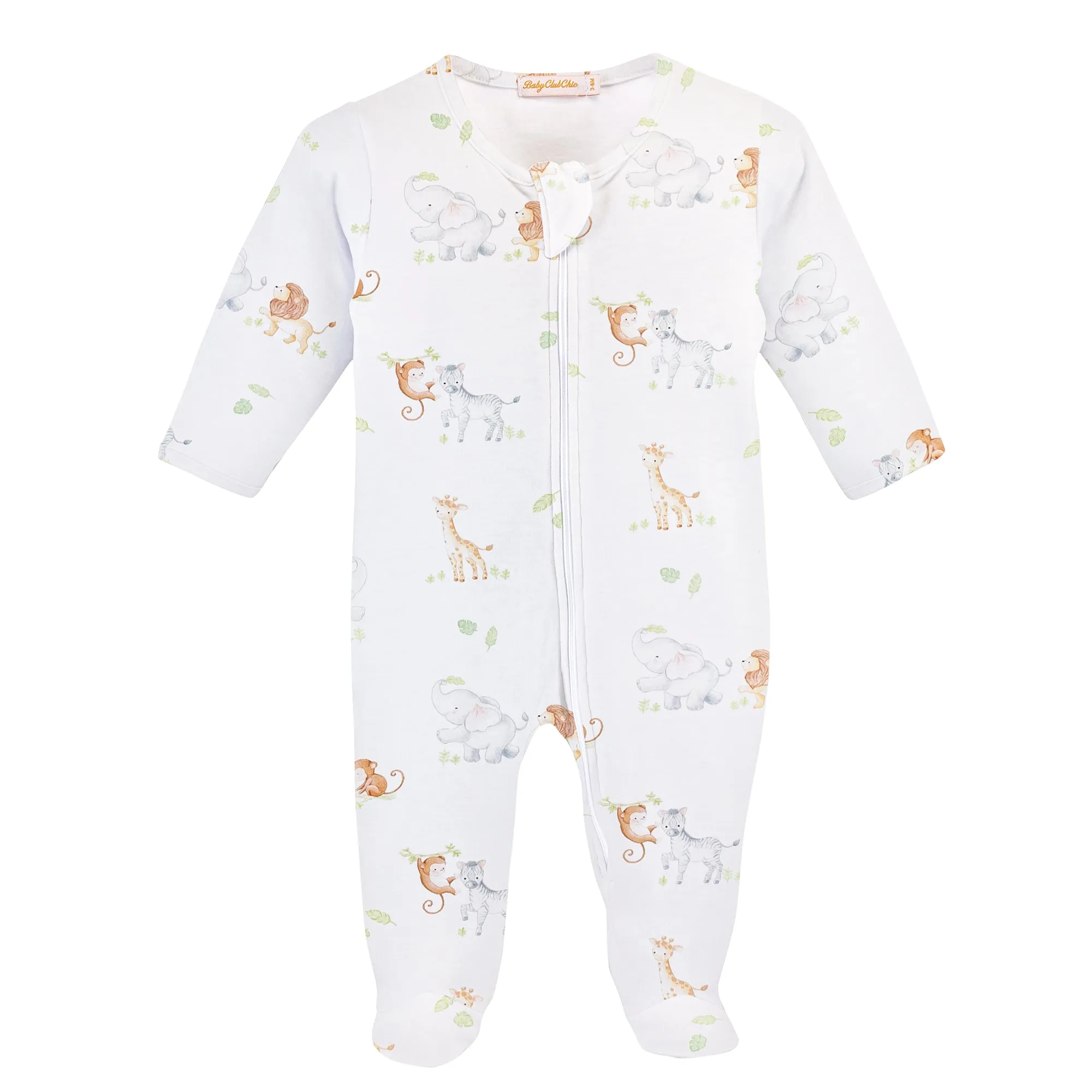 Safari Adventure Printed Zipped Footie