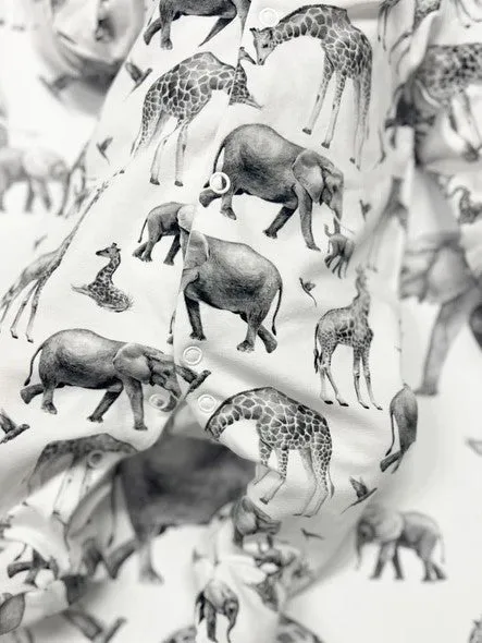 Safari cotton sleepsuit