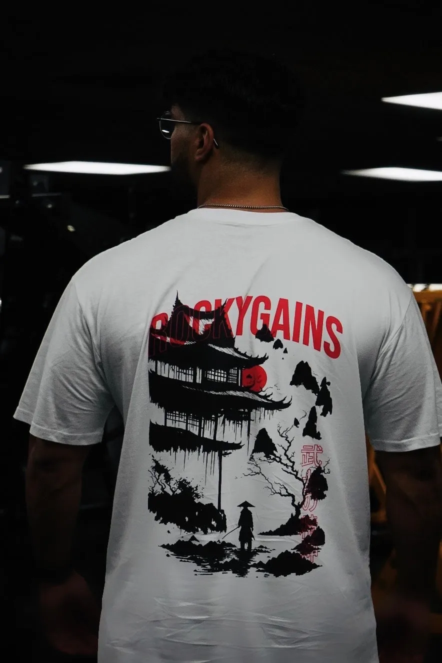 Samurai Spirit - White Graphic T-Shirt