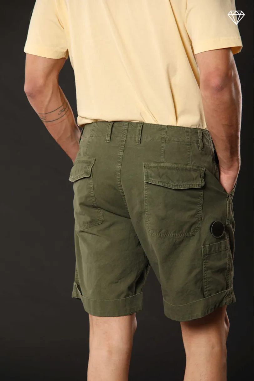 San Andreas M74 men's chino bermuda shorts in Oxford cotton canvas logo edition relaxed fit ①