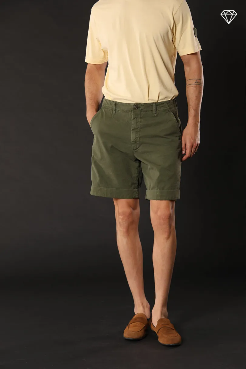 San Andreas M74 men's chino bermuda shorts in Oxford cotton canvas logo edition relaxed fit ①