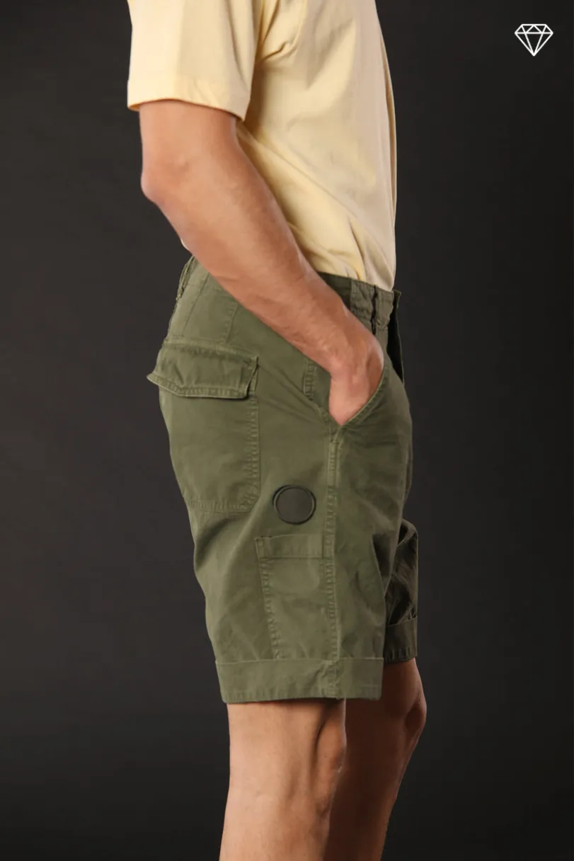 San Andreas M74 men's chino bermuda shorts in Oxford cotton canvas logo edition relaxed fit ①