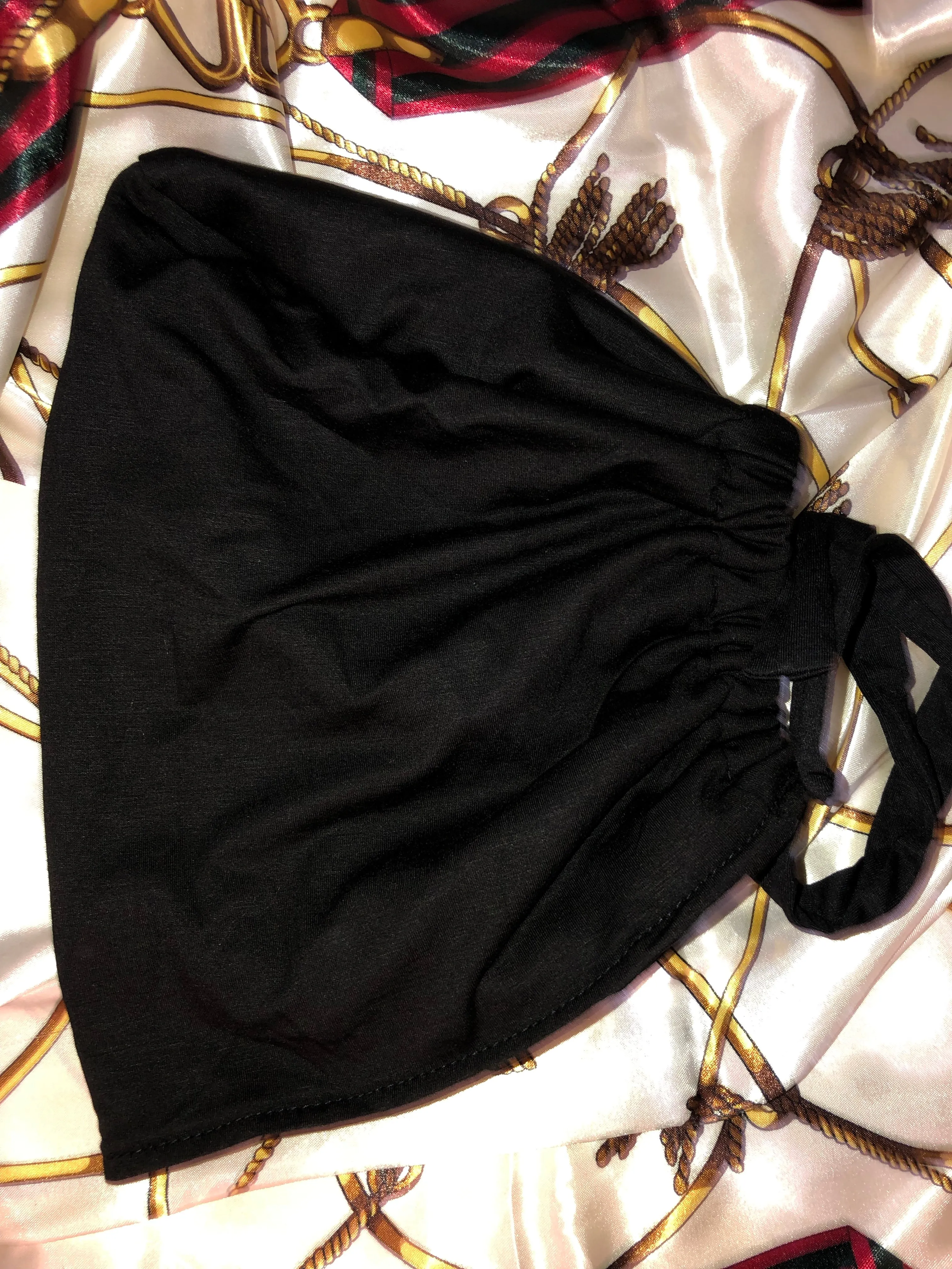 Satin Lined  Undercap - Black