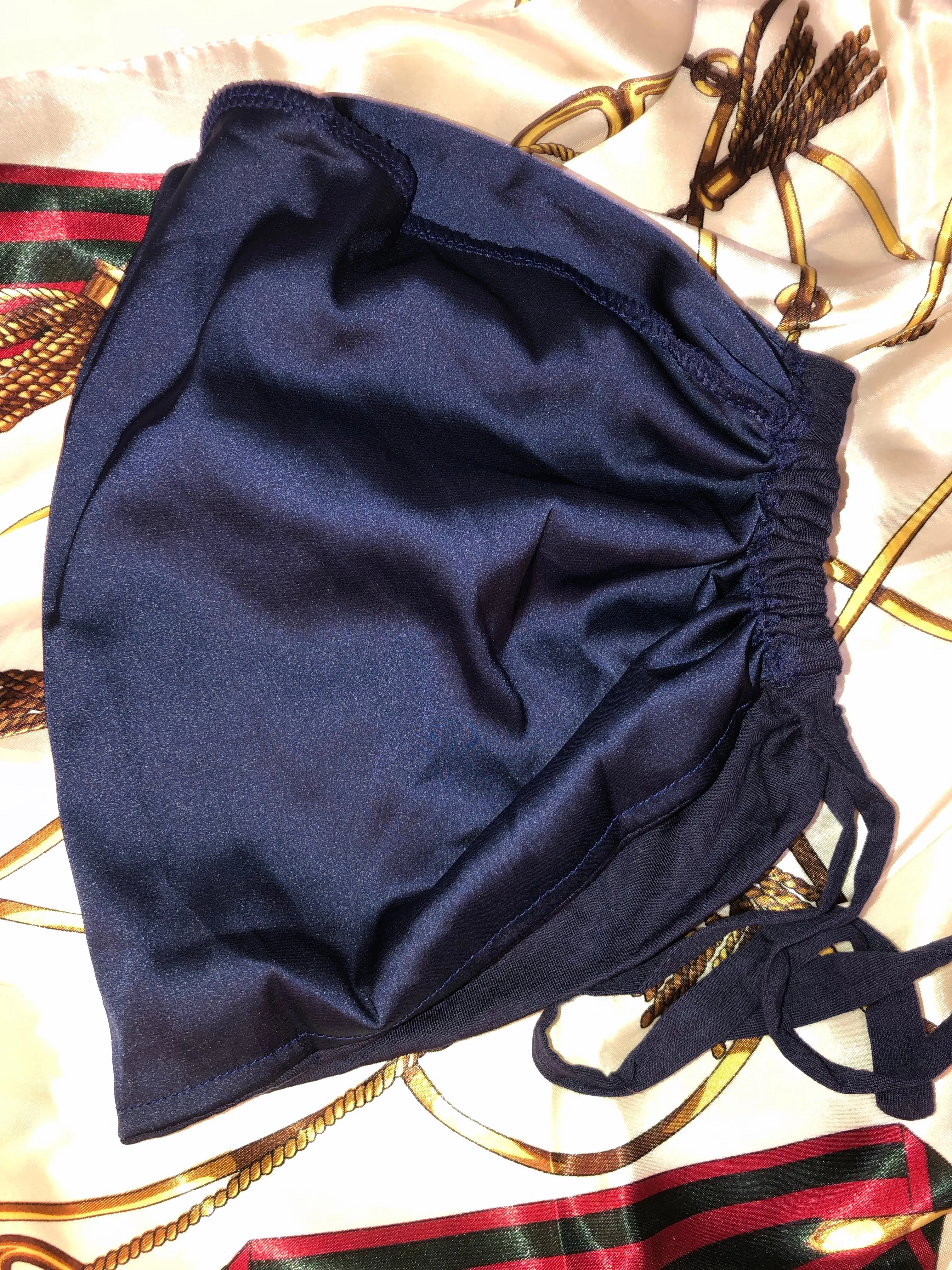 Satin Lined Undercap  - Navy Blue