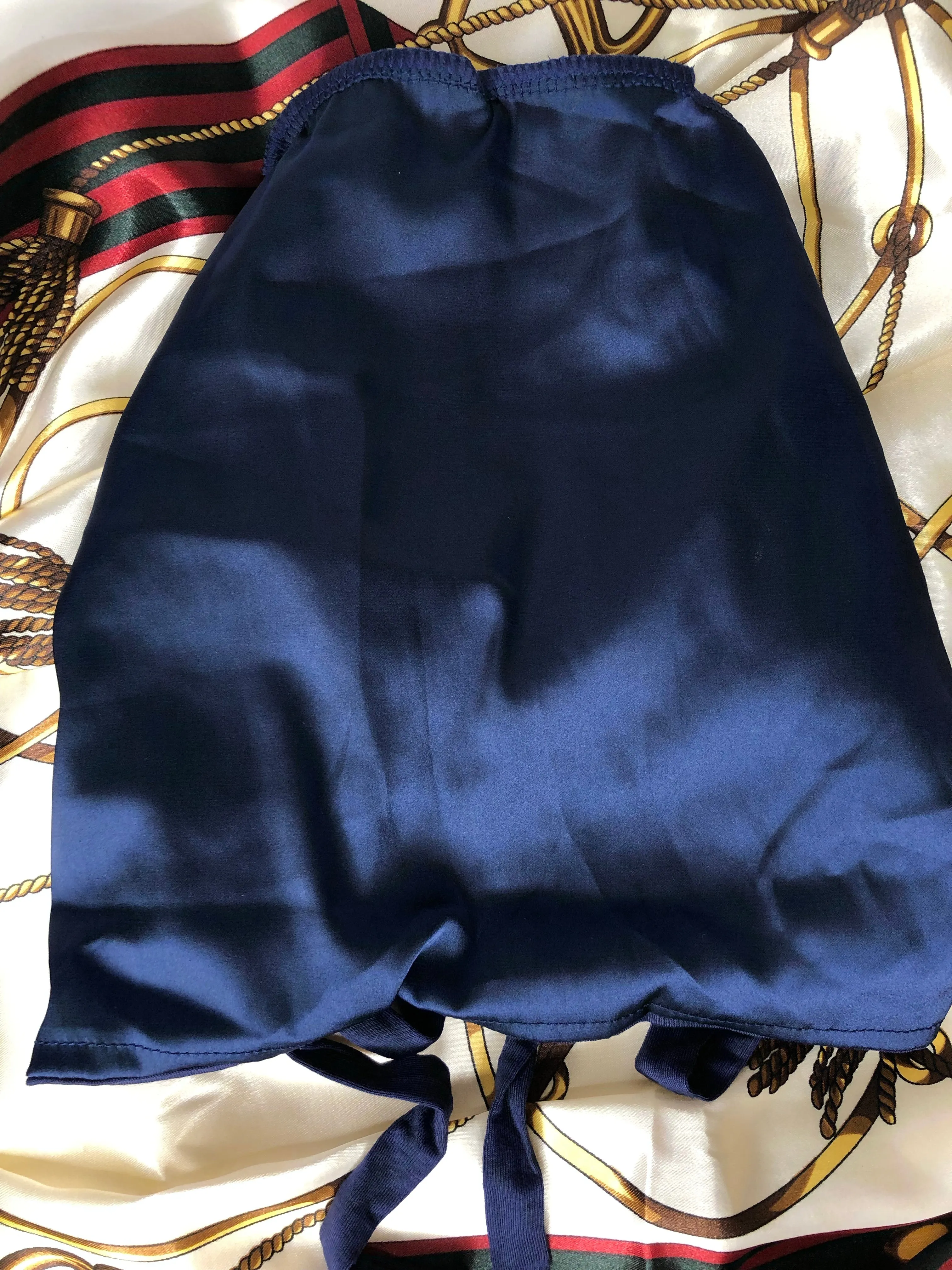 Satin Lined Undercap  - Navy Blue