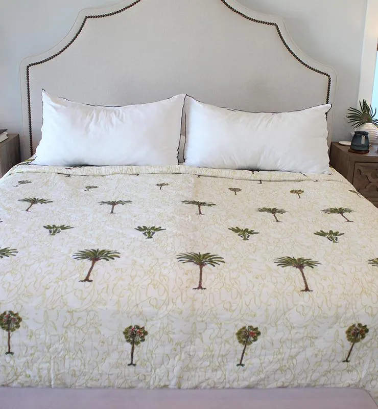 Serenity Palm Cotton Quilt